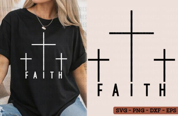 Boho Faith Christian Jesus Cross Graphics for T-Shirt Designs