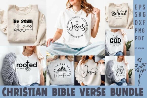 Christian Bible Verse SVG: Graphics & T-Shirt Designs