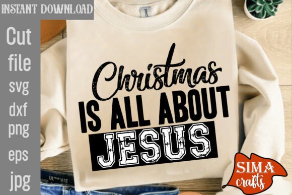 Christmas Jesus SVG PNG Graphics for T-Shirt Designs