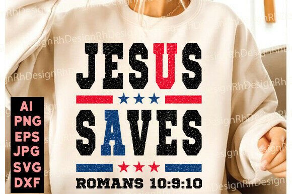 Jesus Saves SVG Graphics Christian PNG T-Shirt Designs