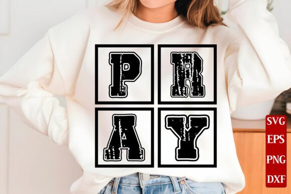 Preppy Christian Pray SVG: Graphics for T-Shirt Designs